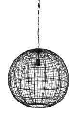 HANING LAMP BALL WOVEN WIRE BLACK      - HANGING LAMPS